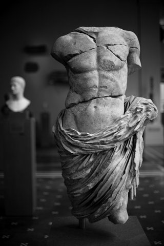 Partially Destroyed Greek Statue